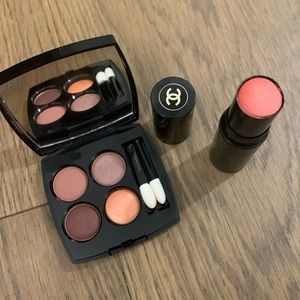 Chanel bundle! Eye palette 354 warm memories and blush stick Les Beiges no 21
